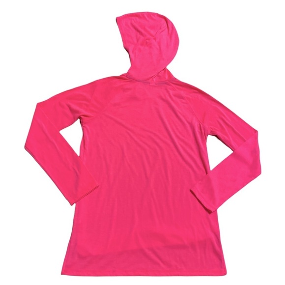 Under Armour Threadborne Heat Gear Hot Pink Loose Long-sleeve Light Hoodie - Picture 2 of 4